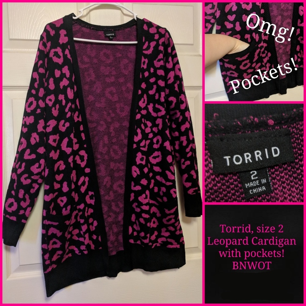 BNWOT Leopard Print Cardigan